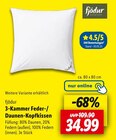 3-Kammer Feder-/Daunen-Kopfkissen Angebote von fjödur bei Lidl Kassel für 34,99 €