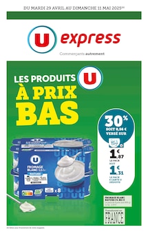 Prospectus U Express de la semaine "U Express" avec 1 pages, valide du 29/04/2025 au 11/05/2025 pour Lyon et alentours
