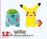 Peluche Pokemon Bulbizarre 20 cm - Pokemon - Super U à Cherbourg-Octeville Peluche Pokemon Bulbizarre 20 cm - Pokemon en promo chez Super U Cherbourg-Octeville à 12,99 €