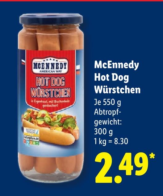Hot Dog Würstchen