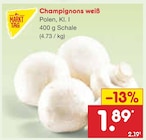 Champignons weiß von Markttag für 1,89 € bei Netto Marken-Discount im Angebot Champignons weiß von Markttag im aktuellen Netto Marken-Discount Prospekt