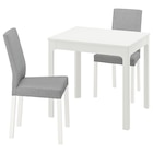 Tisch und 2 Stühle weiß/Knisa hellgrau Angebote von EKEDALEN / KÄTTIL bei IKEA Ahaus für 269,00 €