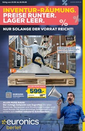 EURONICS Prospekt für Waldbröl mit 8 Seiten EURONICS Prospekt "INVENTUR-RÄUMUNG. PREISE RUNTER. LAGER LEER." für Waldbröl, 8 Seiten, 10.09.2026 - 16.09.2026