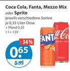Coca Cola, Fanta, Mezzo Mix oder Sprite von  im aktuellen V-Markt Prospekt für 0,65 €