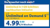 Unlimited on Demand S im Angebot bei Lidl in Schwerte Unlimited on Demand S Angebote bei Lidl Schwerte für 4,99 €