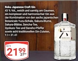 Aktuelles Japanese Craft Gin Angebot bei GLOBUS in Saarbrücken ab 21,99 €