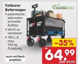 Faltbarer Bollerwagen im Angebot bei Netto Marken-Discount in Lahr Faltbarer Bollerwagen Angebote bei Netto Marken-Discount Lahr für 64,99 €