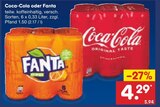 Coca-Cola oder Fanta Angebote von Coca-Cola bei Netto Marken-Discount Mittweida für 4,29 €