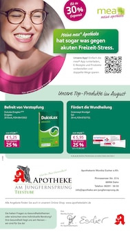 Aktueller mea - meine apotheke Prospekt "Unsere August-Angebote" Seite 1 von 4 Seiten für Dahn