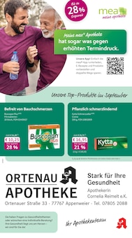 Aktueller mea - meine apotheke Prospekt (Appenweier, 4 Seiten zum blättern mea - meine apotheke Prospekt Unsere September-Angebote mit 4 Seiten