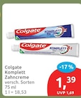 Komplett Zahncreme bei budni im Tornesch Prospekt für 1,39 €