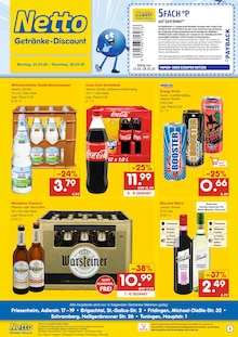 Warsteiner im Netto Marken-Discount Prospekt "DER ORT, AN DEM DU IMMER AUSGEZEICHNETE PREISE FINDEST." mit 2 Seiten (Villingen-Schwenningen)