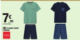Pyjama court homme - Tissaia en promo chez E.Leclerc Pyjama court homme - Tissaia dans le catalogue E.Leclerc