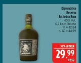 Reserva Exclusiva Rum im Angebot bei Marktkauf in Bautzen Reserva Exclusiva Rum Angebote von Diplomático bei Marktkauf Bautzen für 29,99 €