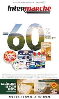 Prospectus Intermarché Super de la semaine "-60% DE REMISE IMMÉDIATE SUR LE 2ÈME" avec 1 pages, valide du 28/10/2025 au 09/11/2025 pour Vienne et alentours