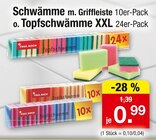 Schwämme m. Griffleiste o. Topfschwämme XXL Angebote von Paul Koch bei Zimmermann Wolfsburg für 0,99 €