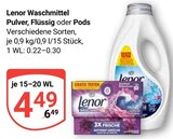 Waschmittel Pulver Angebote von Lenor bei GLOBUS Kaiserslautern für 4,49 €