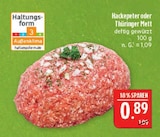 Hackepeter oder Thüringer Mett Angebote bei Marktkauf Plauen für 0,89 €