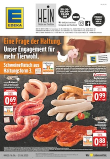 EDEKA Prospekt der Woche "Aktuelle Angebote" Seite 1, 16.06.2025 bis 21.06.2025 für Köln Aktueller EDEKA Prospekt "Aktuelle Angebote" Seite 1 von 28 Seiten für Köln