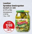 Spreelese Gewürzgurken herzhaft oder mild von Lausitzer im aktuellen V-Markt Prospekt für 1,69 €