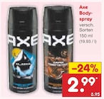 Body-spray im Angebot bei Netto Marken-Discount in Gotha Body-spray Angebote von Axe bei Netto Marken-Discount Gotha für 2,99 €