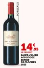 Promo Saint-julien aop rouge esprit de clocher 2023 à 14,95 € dans le catalogue Super U à Tonnerre