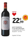 AOP Pomerol - Clos Beauregard à 22,99 € dans le catalogue Intermarché