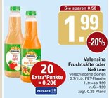 Fruchtsäfte oder Nektare im Angebot bei WEZ in Löhne Fruchtsäfte oder Nektare Angebote von Valensina bei WEZ Löhne für 1,99 €
