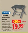 Aluminium-Hocker Modell 'Toronto' im Angebot bei Lidl in Bochum Aluminium-Hocker Modell 'Toronto' Angebote von LIVARNO bei Lidl Bochum für 19,99 €