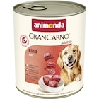 Animonda Dog Dose GranCarno Adult Rindfleisch pur 800 g bei Zookauf im Prospekt "" für 2,29 €