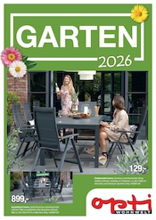 Aktueller Opti-Wohnwelt Möbel & Einrichtung Prospekt in Meiningen und Umgebung, "Garten 2026" mit 24 Seiten, 11.03.2026 - 31.07.2026