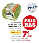 Sardines sans aretes - CONNETABLE en promo chez Super U Cannes à 7,50 €