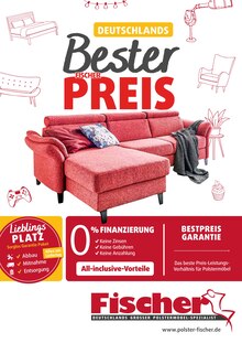 Polstermöbel Fischer Bad Reichenhall Prospekt "DEUTSCHLANDS BESTER FISCHER PREIS" mit 11 Seiten