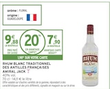 RHUM BLANC TRADITIONNEL DES ANTILLES FRANÇAISES - AMIRAL JACK - Intermarché à Toulon RHUM BLANC TRADITIONNEL DES ANTILLES FRANÇAISES - AMIRAL JACK en promo chez Intermarché Toulon à 7,90 €