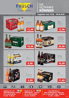 Bitburger im Getränkefachmarkt Rausch Prospekt "DIE GETRÄNKEKÖNNER" mit 2 Seiten (Gießen)