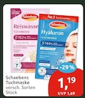 Reiswasser Tuchmaske im budni Prospekt zum Preis von 1,19 €