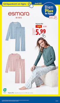 Promotion Vêtements Fille dans le prospectus Lidl, valable du 17/07/2025 au 23/07/2025 Promo Vêtements Fille dans le catalogue Lidl du moment à la page 55