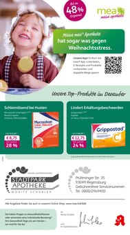 Aktueller mea - meine apotheke Prospekt "Unsere Dezember-Angebote" Seite 1 von 4 Seiten für Regensburg