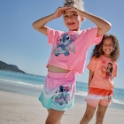 Short taille élastiquée coton Stitch multicolore fille en promo chez La Halle Short taille élastiquée coton Stitch multicolore fille dans le catalogue La Halle