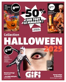 Promotion Décoration Halloween dans le prospectus Gifi, valable du 30/09/2025 au 03/11/2025 Promo Décoration Halloween dans le catalogue Gifi du moment à la page 1