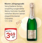 Jahrgangssekt von Mumm im aktuellen GLOBUS Prospekt