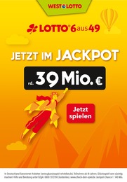 Baumarkt Prospekt von Westlotto Sendenhorst Westlotto Prospekt: "Jetzt im Jackpot rd. 39 Mio. €", 1 Seite, 23.03.2023 - 25.03.2023