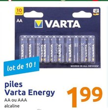 piles Energy - Action à Nancy piles Energy en promo chez Action Nancy à 1,99 €