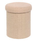 Pouf pliant Jaiko bouclette Ø32cm en promo chez Maxi Bazar Saint-Denis à 9,99 €