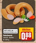 Fleischwurst Angebote von Wilhelm brandenburg bei REWE Esslingen für 0,88 €