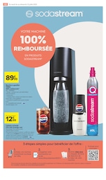 Prix et réduction Sodastream dans le prospectus Carrefour Market en cours Offre Sodastream dans le catalogue Carrefour Market du moment à la page 62