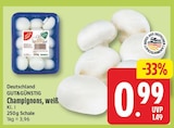 Champignons, weiß von GUT&GÜNSTIG für 0,99 € bei EDEKA im Angebot Champignons, weiß von GUT&GÜNSTIG im aktuellen EDEKA Prospekt