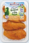 FILET DE POULET NOURRI AUX GRAINES DE LIN - MAITRE COQ en promo chez Super U FILET DE POULET NOURRI AUX GRAINES DE LIN - MAITRE COQ dans le catalogue Super U