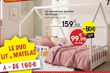 Lit cabane avec barrière en promo chez Maxi Bazar Vitry-sur-Seine à 99,99 €