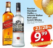 Russian Standard Vodka oder Johnnie Walker Red Label Scotch Whisky bei famila Nordost in Bad Salzuflen Russian Standard Vodka oder Johnnie Walker Red Label Scotch Whisky im Angebot bei famila Nordost Bad Salzuflen für 9,99 €